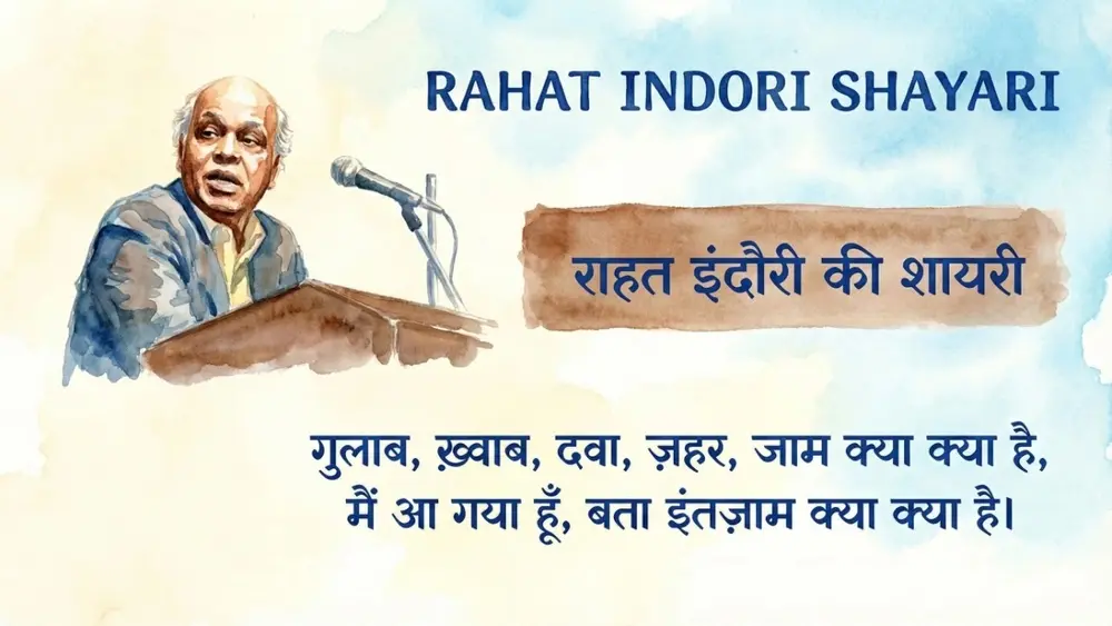 Rahat Indori 2 line Shayari in Hindi