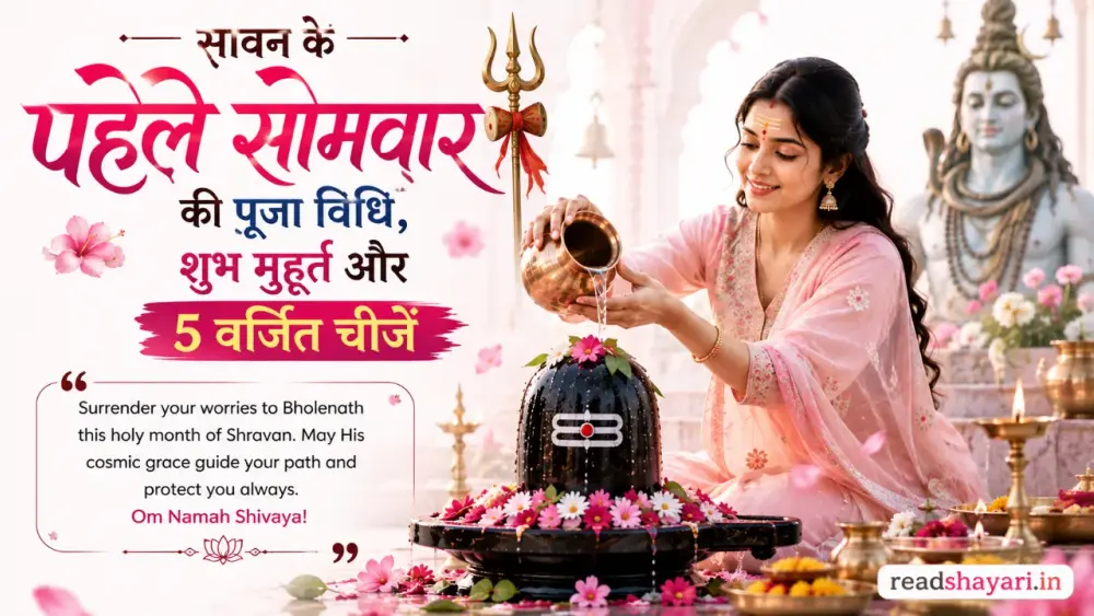 सावन के पहले सोमवार की पूजा विधि, शुभ मुहूर्त और 5 वर्जित चीजें